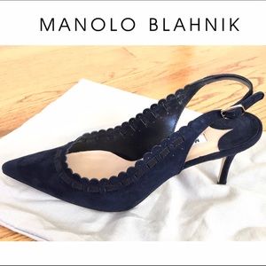 Gorgeous Brand New Manolo Slingbacks  Sz.37.5